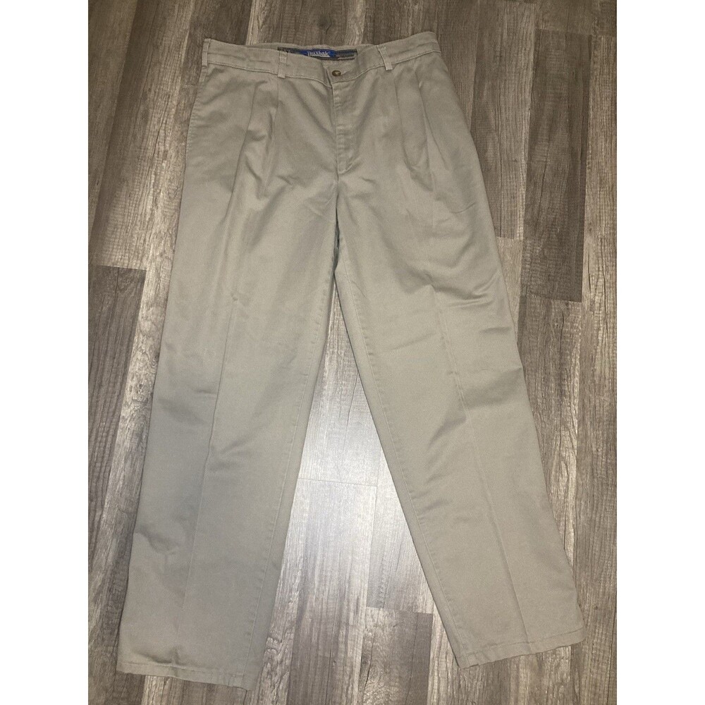 VTG Duxbak Chino Pants Men's 33x29 Beige Tan Khaki Pleated Golf Preppy Work USA